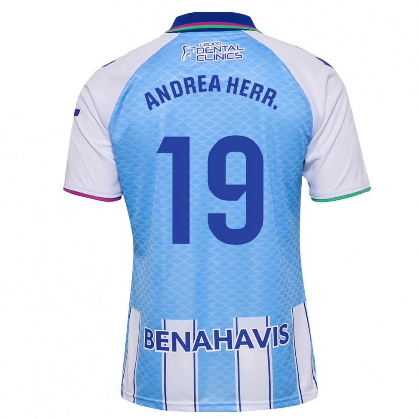 Danxen Damen Andrea Herrero Valiente #19 Tief Himmelblau Weiß Heimtrikot Trikot 2026/27 T-Shirt