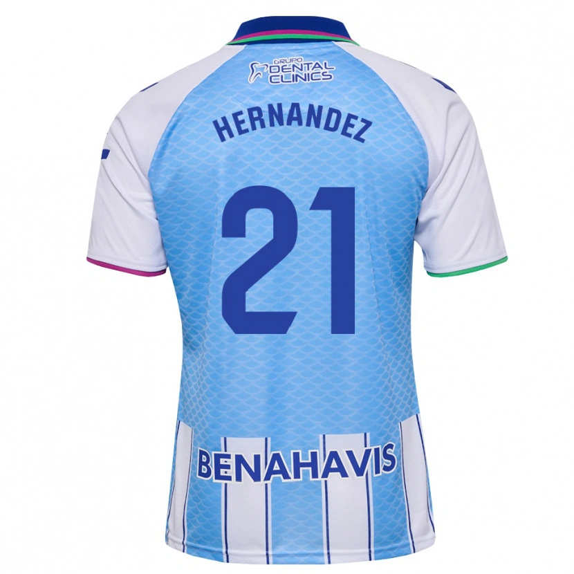 Danxen Damen Juan Hernández #21 Tief Himmelblau Weiß Heimtrikot Trikot 2026/27 T-Shirt