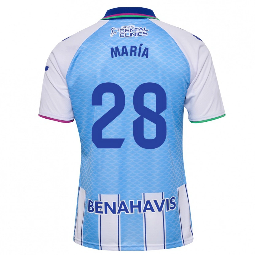 Danxen Damen María Albacete Pato #28 Tief Himmelblau Weiß Heimtrikot Trikot 2026/27 T-Shirt