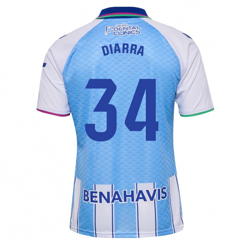 Danxen Damen Cherif Diarra #34 Tief Himmelblau Weiß Heimtrikot Trikot 2026/27 T-Shirt