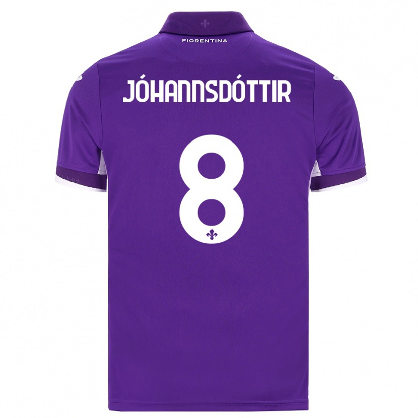 Danxen Damen Alexandra Jóhannsdóttir #8 Lila Weiß Pink Heimtrikot Trikot 2026/27 T-Shirt