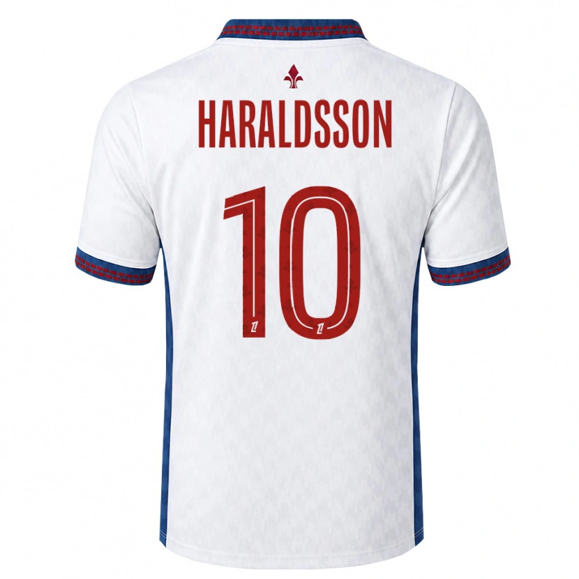 Danxen Damen Hákon Arnar Haraldsson #10 Rot Weiß Blau Auswärtstrikot Trikot 2026/27 T-Shirt