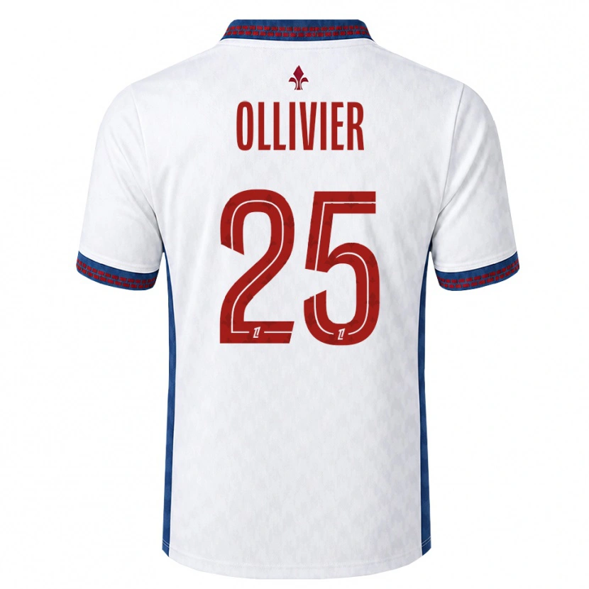 Danxen Damen Agathe Ollivier #25 Rot Weiß Blau Auswärtstrikot Trikot 2026/27 T-Shirt