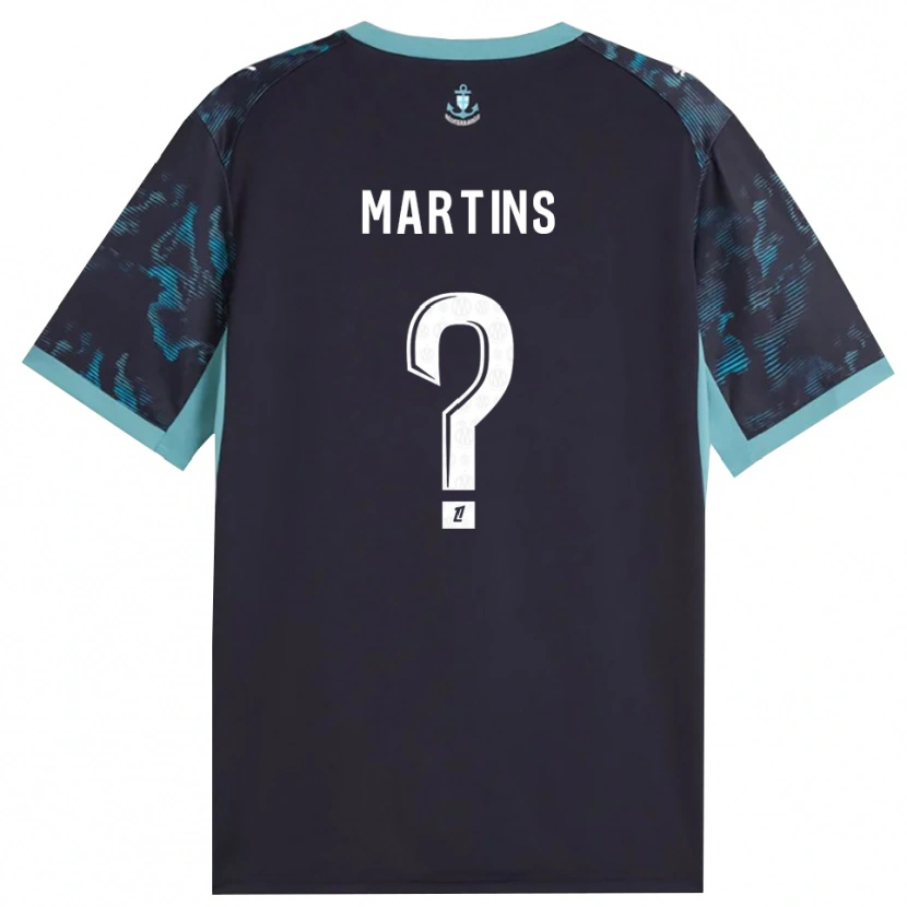 Danxen Damen Anthony Martins #0 Blass Türkis Weiß Schwarz Auswärtstrikot Trikot 2026/27 T-Shirt
