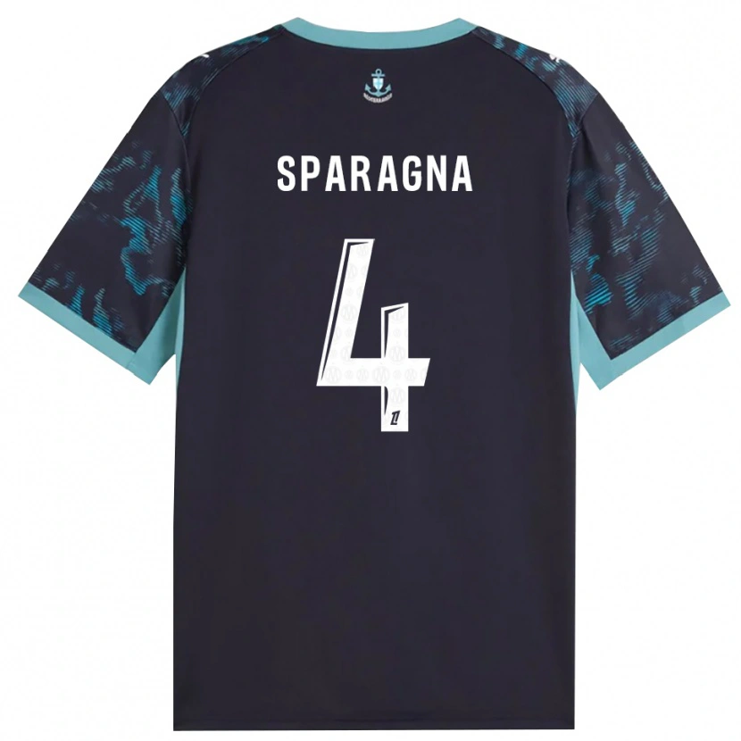 Danxen Damen Stéphane Sparagna #4 Blass Türkis Weiß Schwarz Auswärtstrikot Trikot 2026/27 T-Shirt