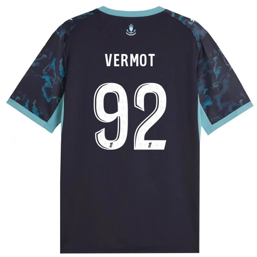 Danxen Damen Théo Vermot #92 Blass Türkis Weiß Schwarz Auswärtstrikot Trikot 2026/27 T-Shirt