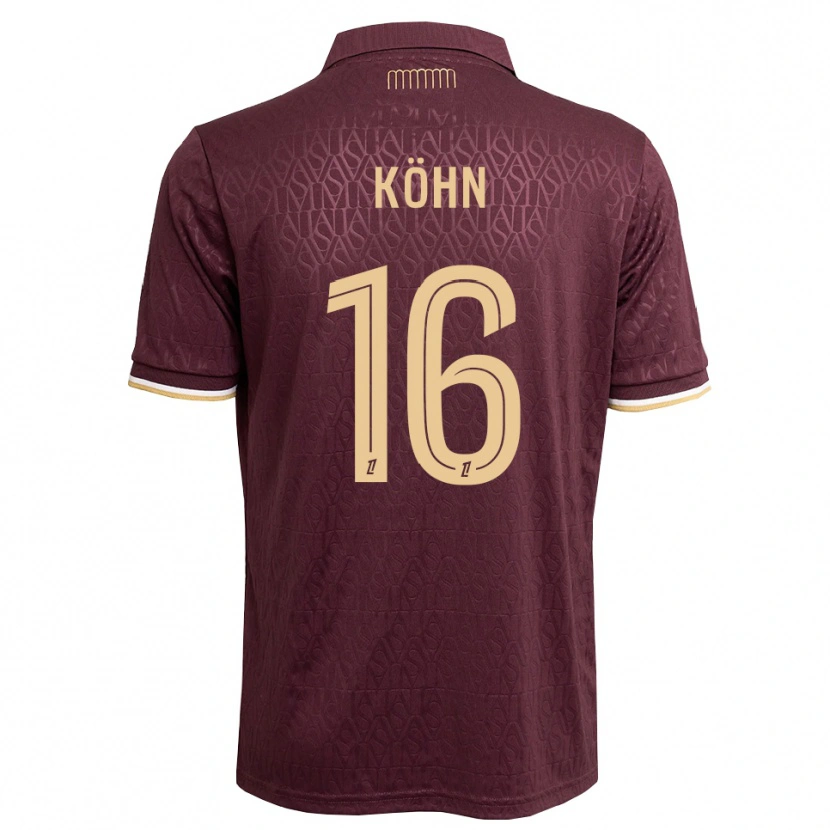 Danxen Damen Philipp Köhn #16 Weinrot Sandbraun Auswärtstrikot Trikot 2026/27 T-Shirt