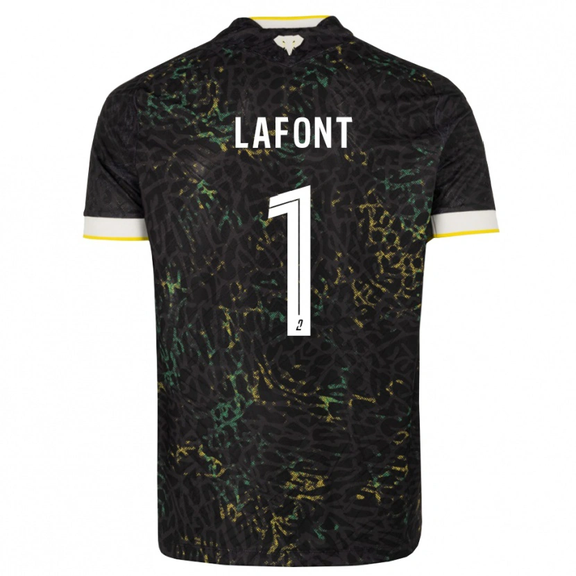 Danxen Damen Alban Lafont #1 Schwarz Weiß Gelb Auswärtstrikot Trikot 2026/27 T-Shirt