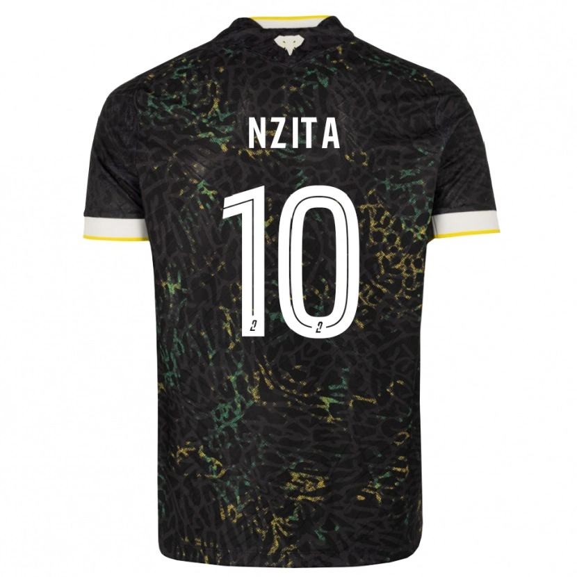 Danxen Damen Brayan Nzita #10 Schwarz Weiß Gelb Auswärtstrikot Trikot 2026/27 T-Shirt