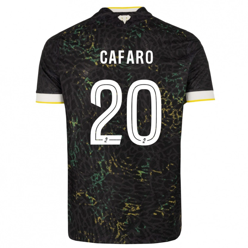Danxen Damen Mathieu Cafaro #20 Schwarz Weiß Gelb Auswärtstrikot Trikot 2026/27 T-Shirt