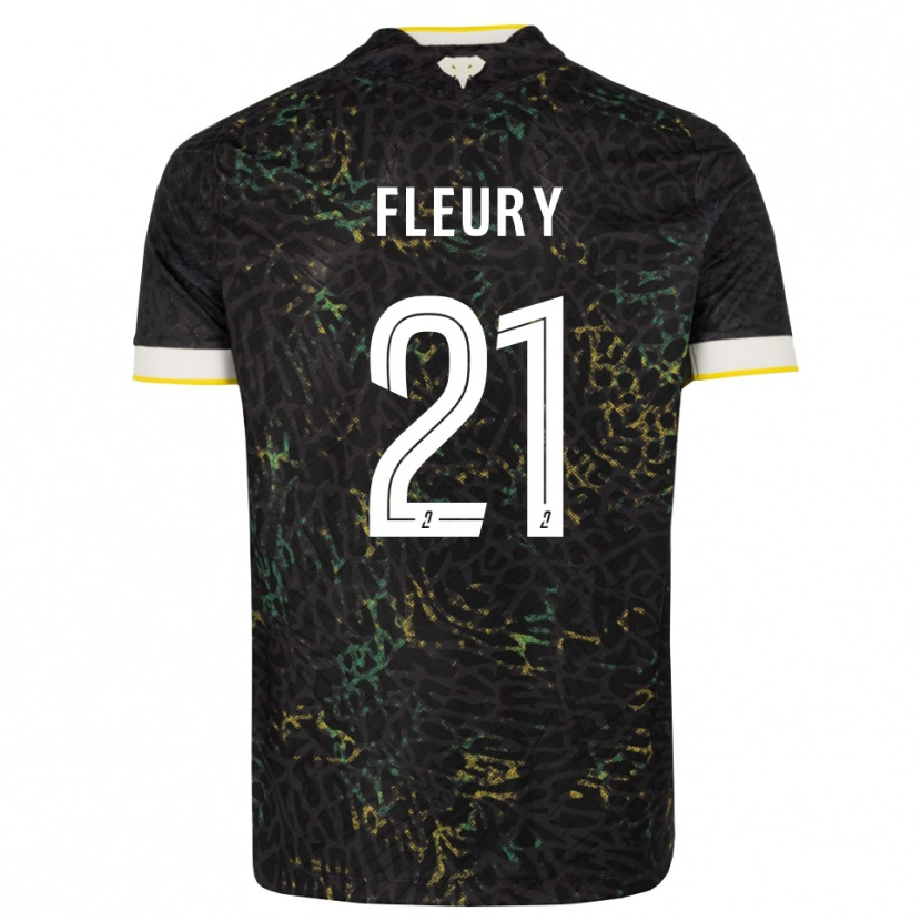 Danxen Damen Louise Fleury #21 Schwarz Weiß Gelb Auswärtstrikot Trikot 2026/27 T-Shirt