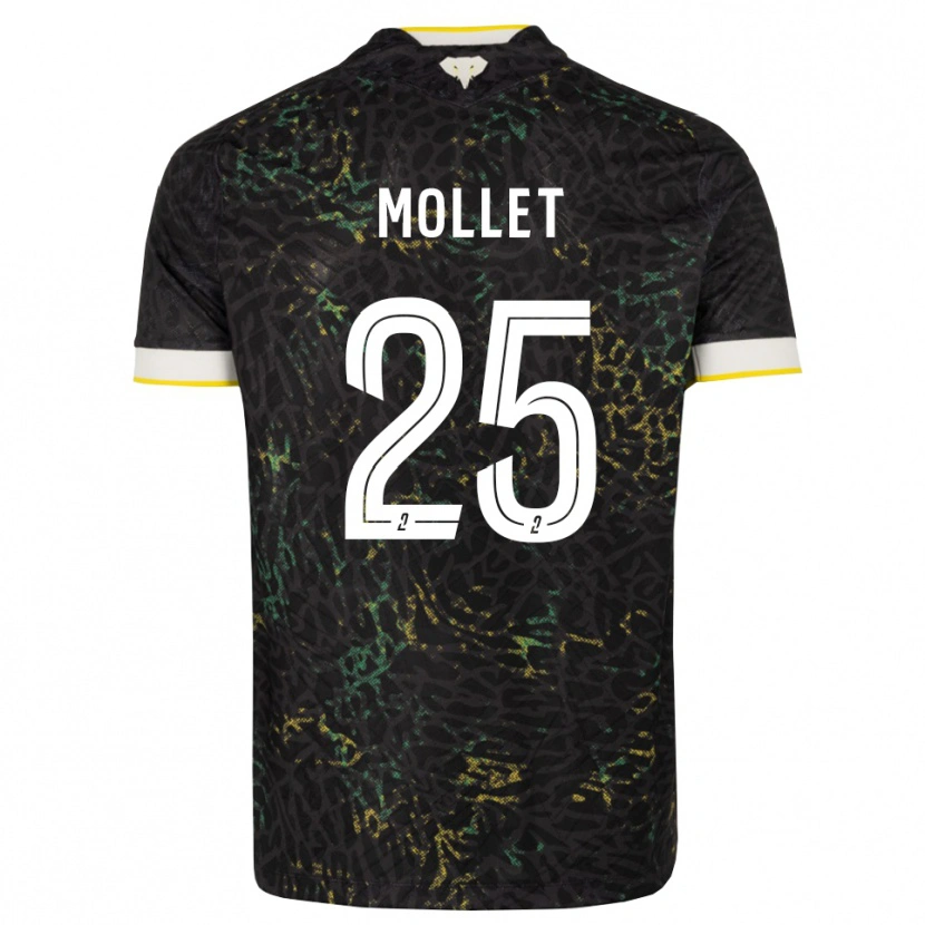 Danxen Damen Florent Mollet #25 Schwarz Weiß Gelb Auswärtstrikot Trikot 2026/27 T-Shirt