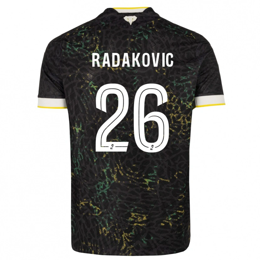 Danxen Damen Uros Radakovic #26 Schwarz Weiß Gelb Auswärtstrikot Trikot 2026/27 T-Shirt