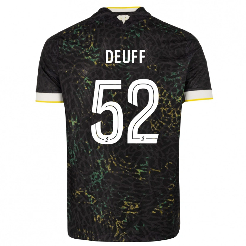 Danxen Damen Bahmed Deuff #52 Schwarz Weiß Gelb Auswärtstrikot Trikot 2026/27 T-Shirt