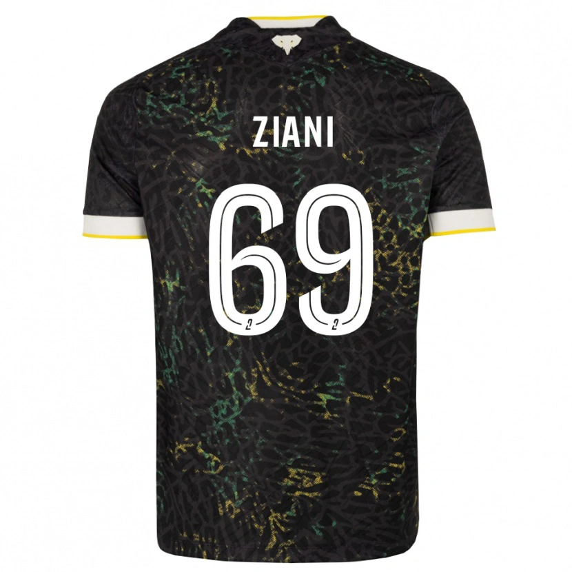 Danxen Damen Sacha Ziani #69 Schwarz Weiß Gelb Auswärtstrikot Trikot 2026/27 T-Shirt