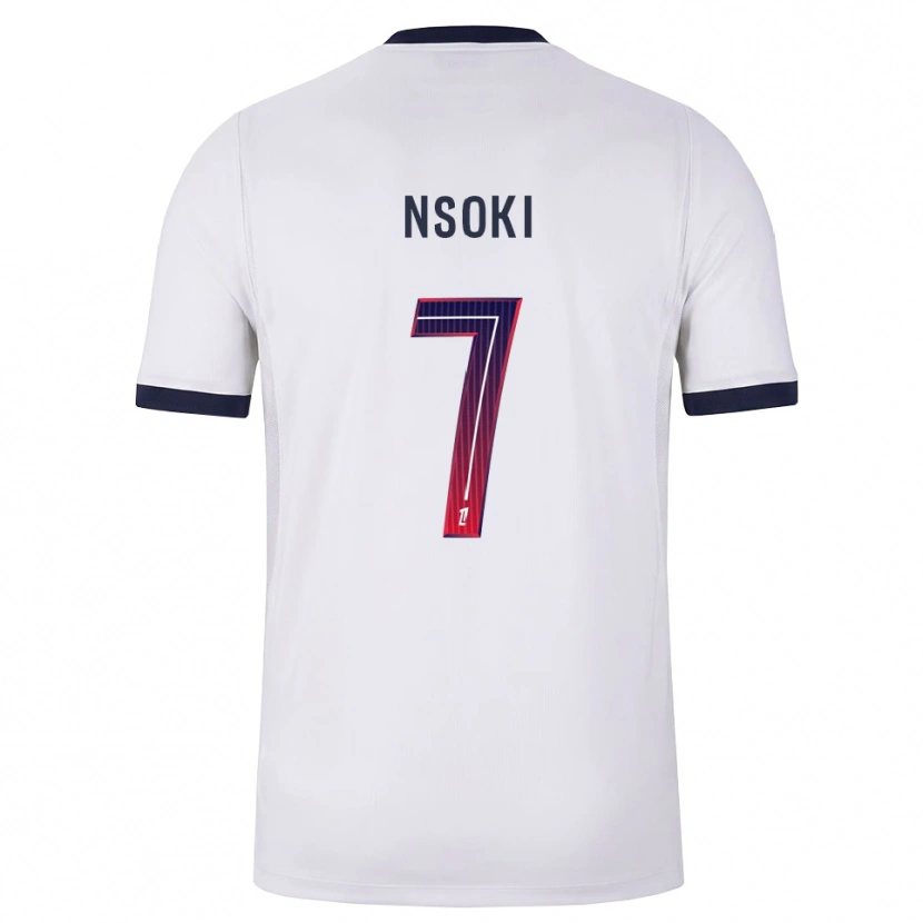 Danxen Damen Noah Nsoki #7 Weiß Schwarz Rot Auswärtstrikot Trikot 2026/27 T-Shirt
