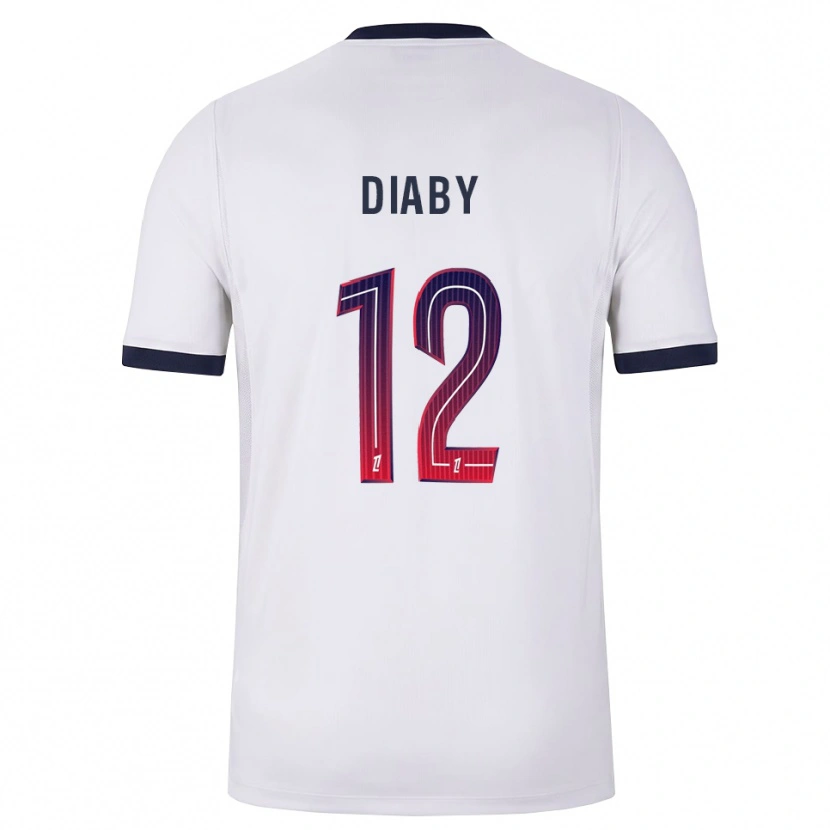 Danxen Damen Ibrahima Diaby #12 Weiß Schwarz Rot Auswärtstrikot Trikot 2026/27 T-Shirt