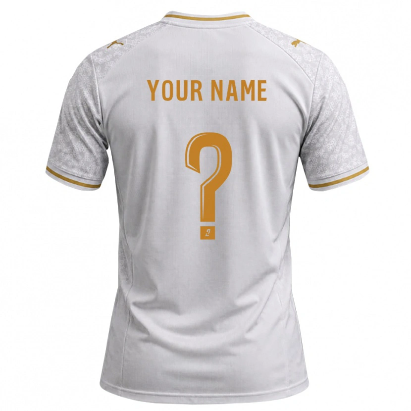 Danxen Damen Ihren Namen #0 Weiß Grau Goldrute Auswärtstrikot Trikot 2026/27 T-Shirt