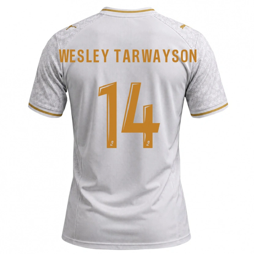 Danxen Damen James Wesley Tarwayson #14 Weiß Grau Goldrute Auswärtstrikot Trikot 2026/27 T-Shirt