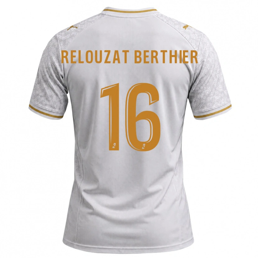 Danxen Damen Maxime Relouzat Berthier #16 Weiß Grau Goldrute Auswärtstrikot Trikot 2026/27 T-Shirt