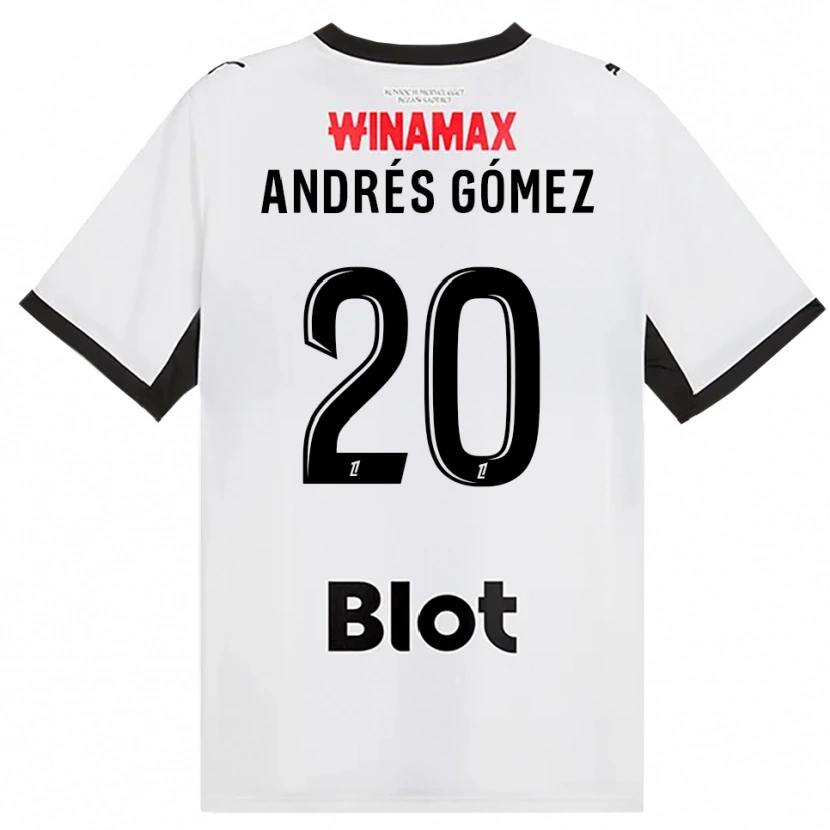 Danxen Damen Carlos Andrés Gómez #20 Schwarz Weiß Rot Auswärtstrikot Trikot 2026/27 T-Shirt