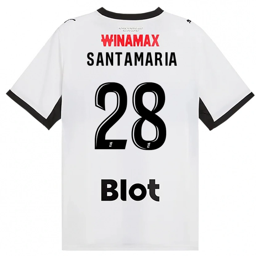 Danxen Damen Baptiste Santamaria #28 Schwarz Weiß Rot Auswärtstrikot Trikot 2026/27 T-Shirt