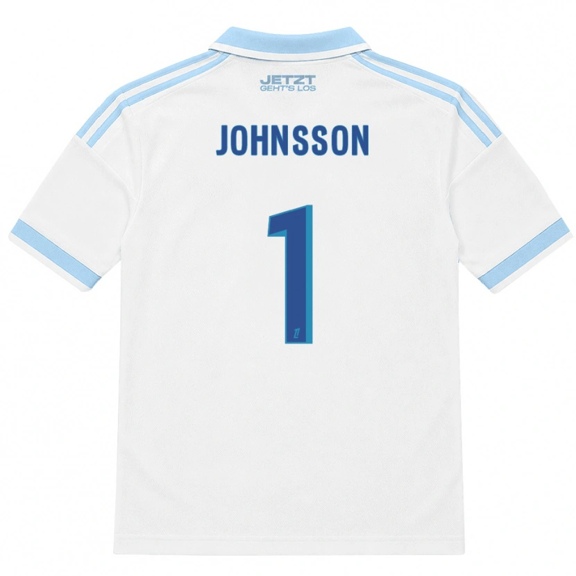Danxen Damen Karl-Johan Johnsson #1 Hellblau Weiß Rot Auswärtstrikot Trikot 2026/27 T-Shirt
