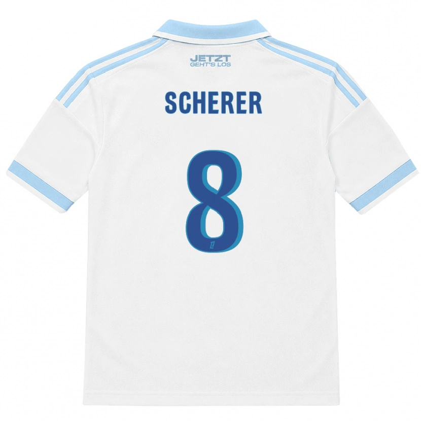 Danxen Damen Louis Scherer #8 Hellblau Weiß Rot Auswärtstrikot Trikot 2026/27 T-Shirt