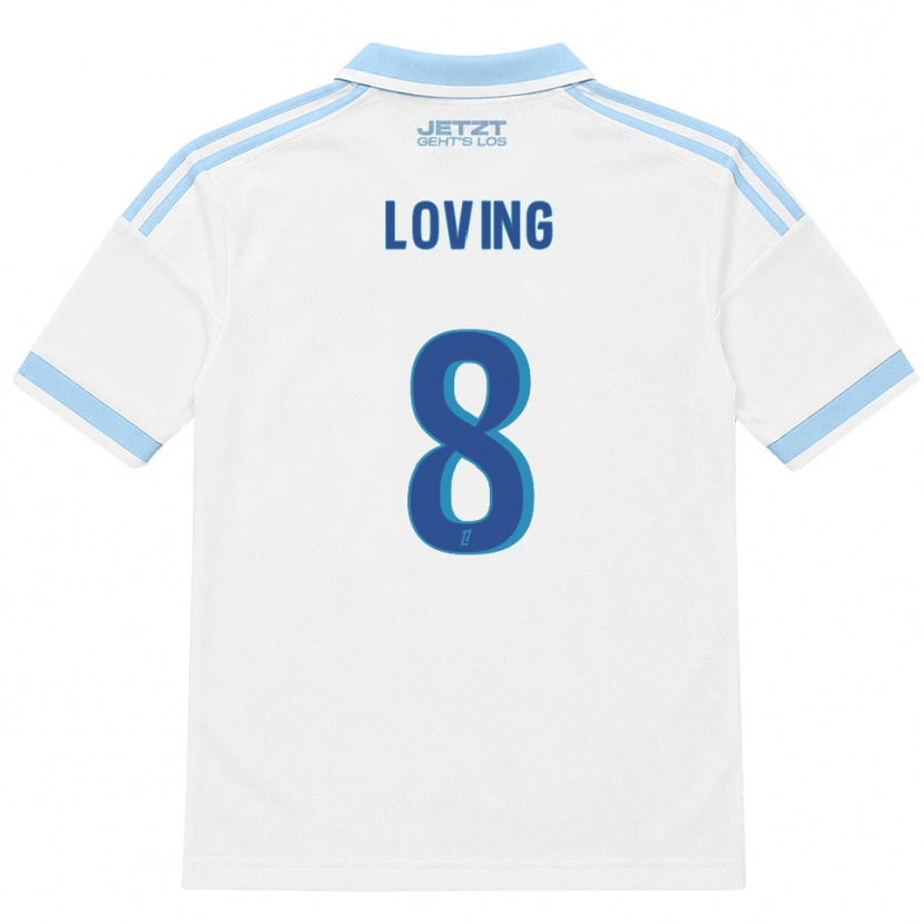Danxen Damen Emma Loving #8 Hellblau Weiß Rot Auswärtstrikot Trikot 2026/27 T-Shirt