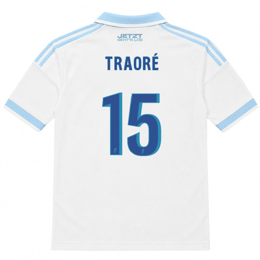 Danxen Damen Erwan Traoré #15 Hellblau Weiß Rot Auswärtstrikot Trikot 2026/27 T-Shirt
