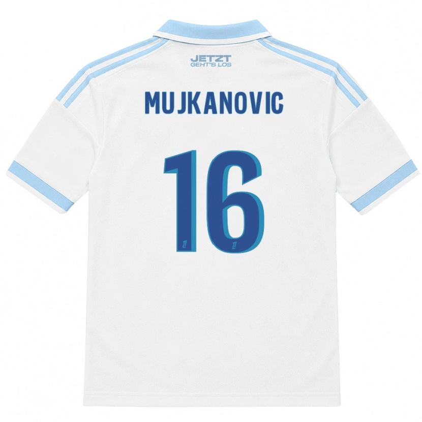 Danxen Damen Edin Mujkanovic #16 Hellblau Weiß Rot Auswärtstrikot Trikot 2026/27 T-Shirt