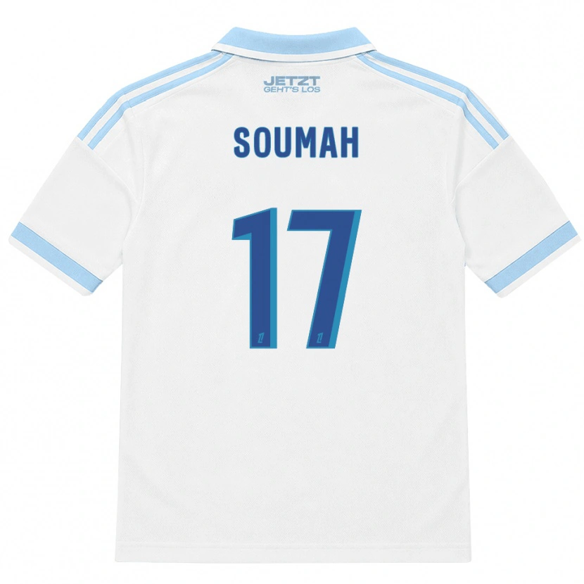 Danxen Damen Malick Soumah #17 Hellblau Weiß Rot Auswärtstrikot Trikot 2026/27 T-Shirt