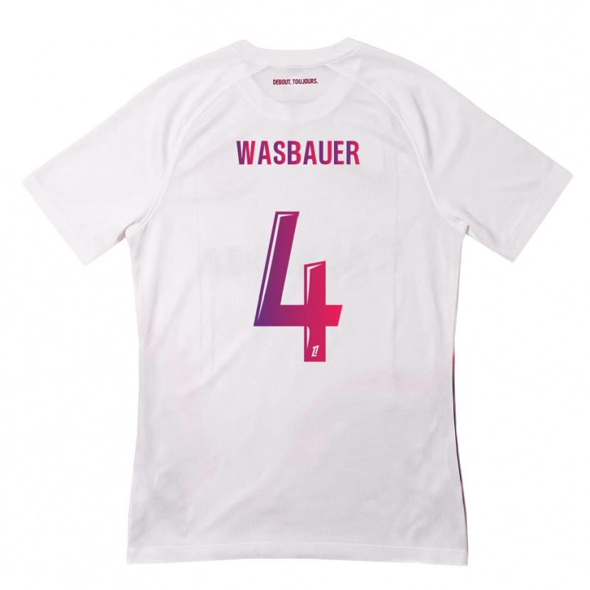 Danxen Damen Nicolas Wasbauer #4 Weiß Pink Lila Auswärtstrikot Trikot 2026/27 T-Shirt