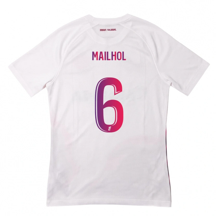 Danxen Damen Luca Mailhol #6 Weiß Pink Lila Auswärtstrikot Trikot 2026/27 T-Shirt