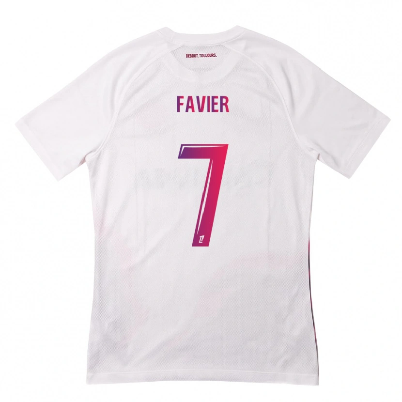 Danxen Damen Luca Favier #7 Weiß Pink Lila Auswärtstrikot Trikot 2026/27 T-Shirt