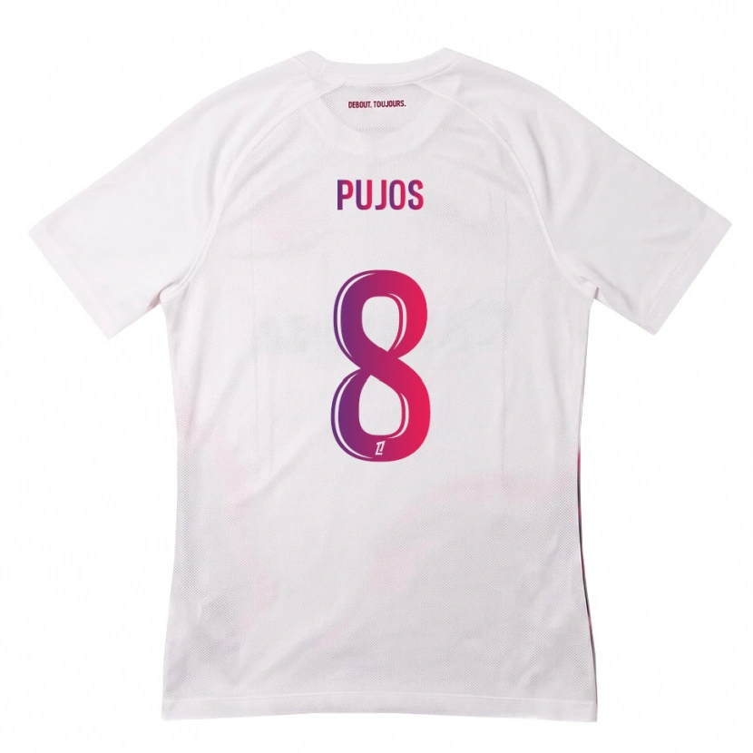 Danxen Damen Lenny Pujos #8 Weiß Pink Lila Auswärtstrikot Trikot 2026/27 T-Shirt