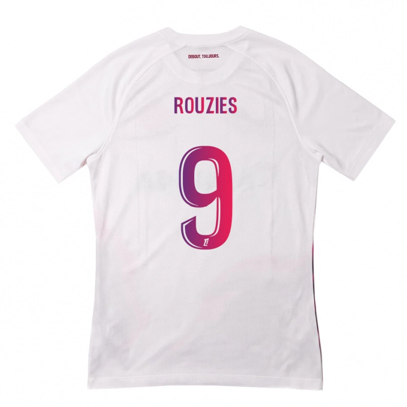 Danxen Damen Manon Rouzies #9 Weiß Pink Lila Auswärtstrikot Trikot 2026/27 T-Shirt