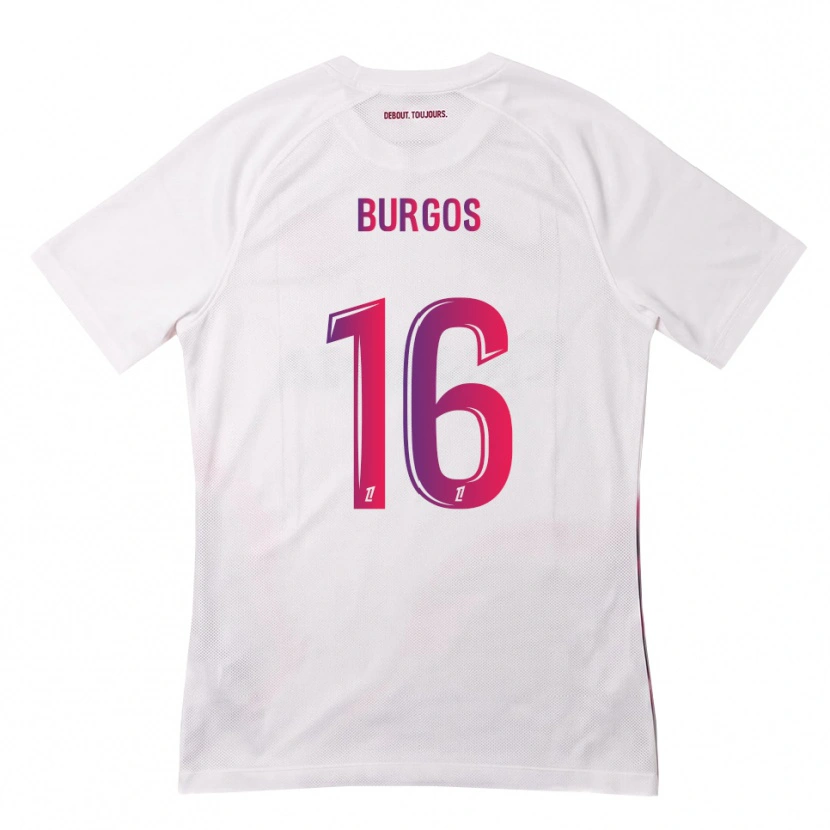 Danxen Damen Diego Burgos #16 Weiß Pink Lila Auswärtstrikot Trikot 2026/27 T-Shirt