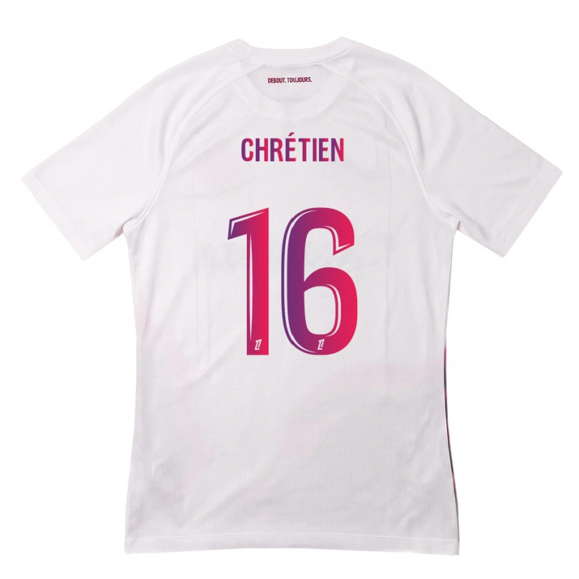 Danxen Damen Jean-Pierre Chrétien #16 Weiß Pink Lila Auswärtstrikot Trikot 2026/27 T-Shirt