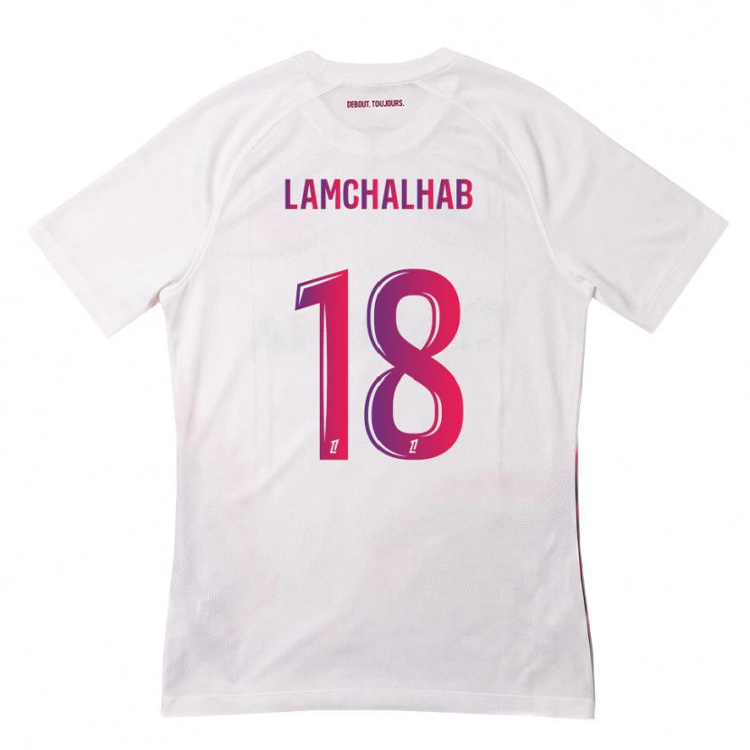 Danxen Damen Merwan Lamchalhab #18 Weiß Pink Lila Auswärtstrikot Trikot 2026/27 T-Shirt