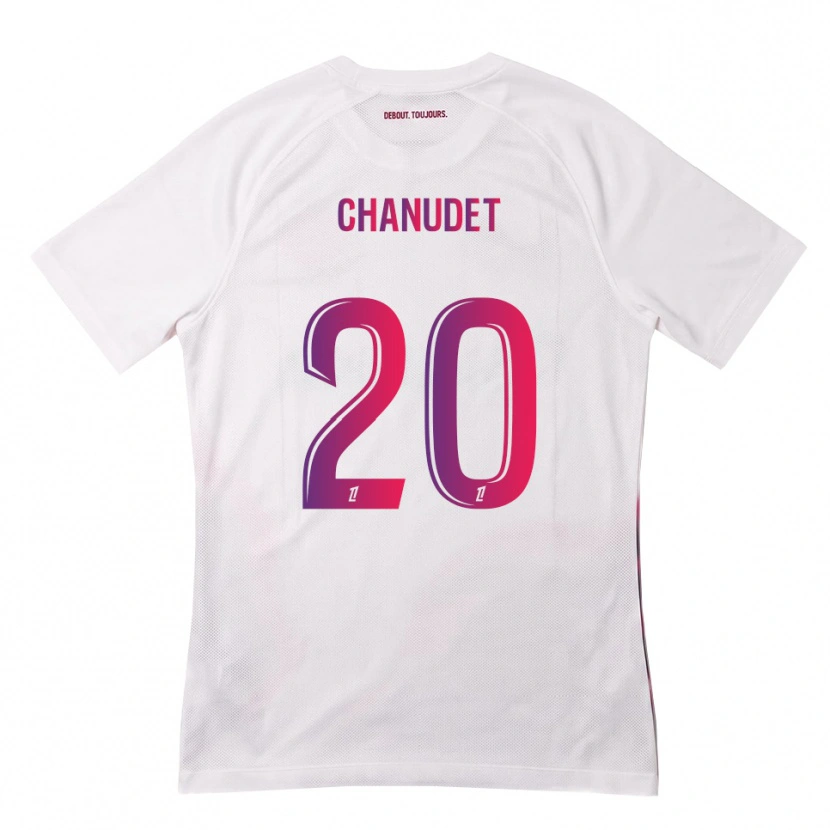Danxen Damen Coralie Chanudet #20 Weiß Pink Lila Auswärtstrikot Trikot 2026/27 T-Shirt