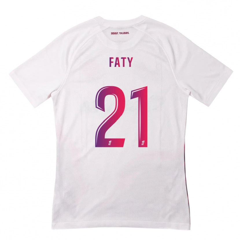 Danxen Damen Enzo Faty #21 Weiß Pink Lila Auswärtstrikot Trikot 2026/27 T-Shirt