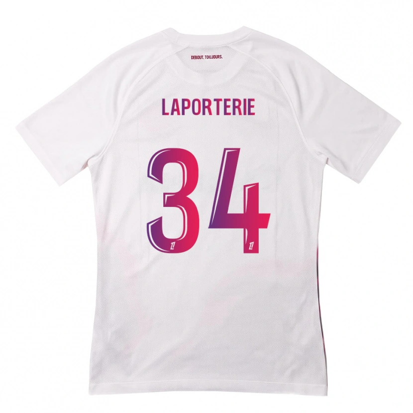 Danxen Damen Ambre Laporterie #34 Weiß Pink Lila Auswärtstrikot Trikot 2026/27 T-Shirt