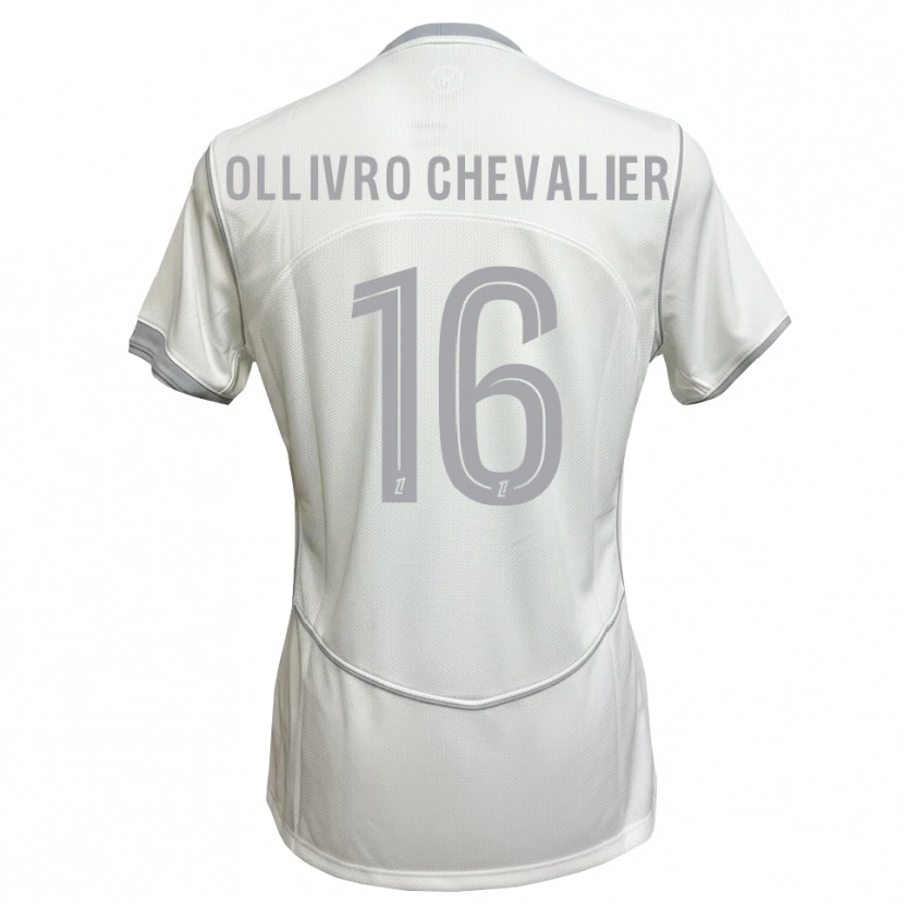 Danxen Damen Sacha Ollivro Chevalier #16 Weiß Grau Auswärtstrikot Trikot 2026/27 T-Shirt
