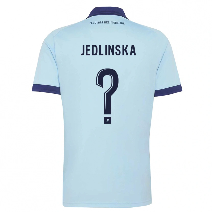 Danxen Damen Klaudia Jedlinska #0 Kornblumenblau Schwarz Auswärtstrikot Trikot 2026/27 T-Shirt
