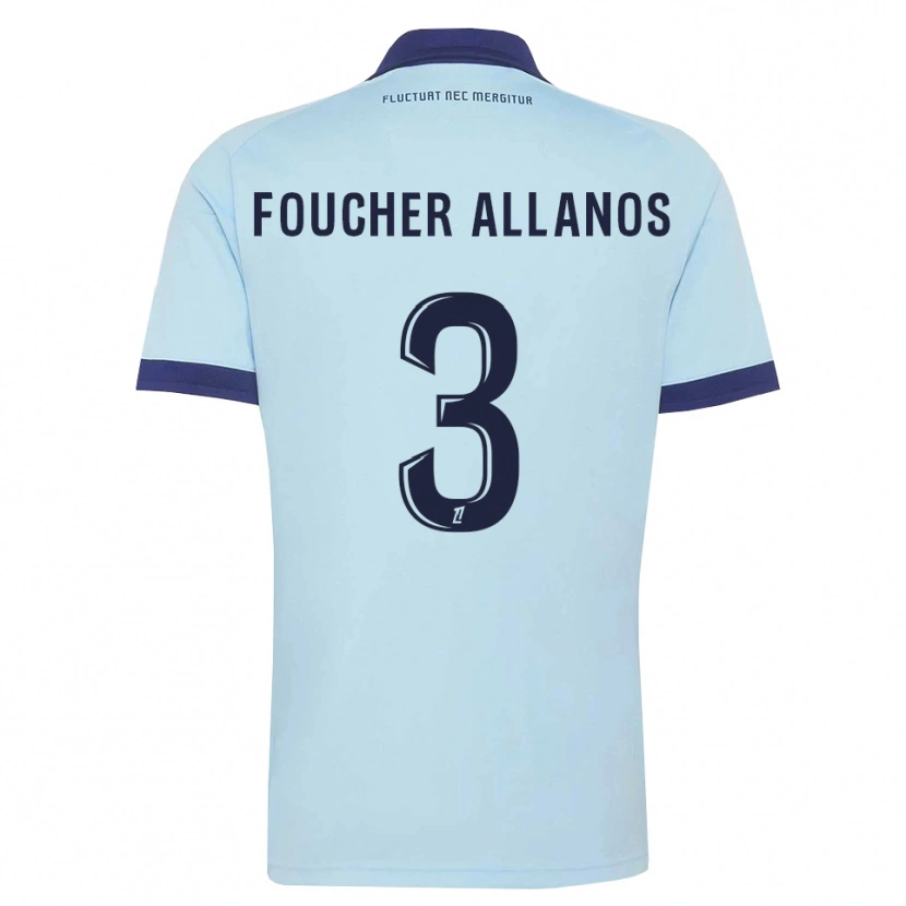 Danxen Damen Ismaël Foucher Allanos #3 Kornblumenblau Schwarz Auswärtstrikot Trikot 2026/27 T-Shirt