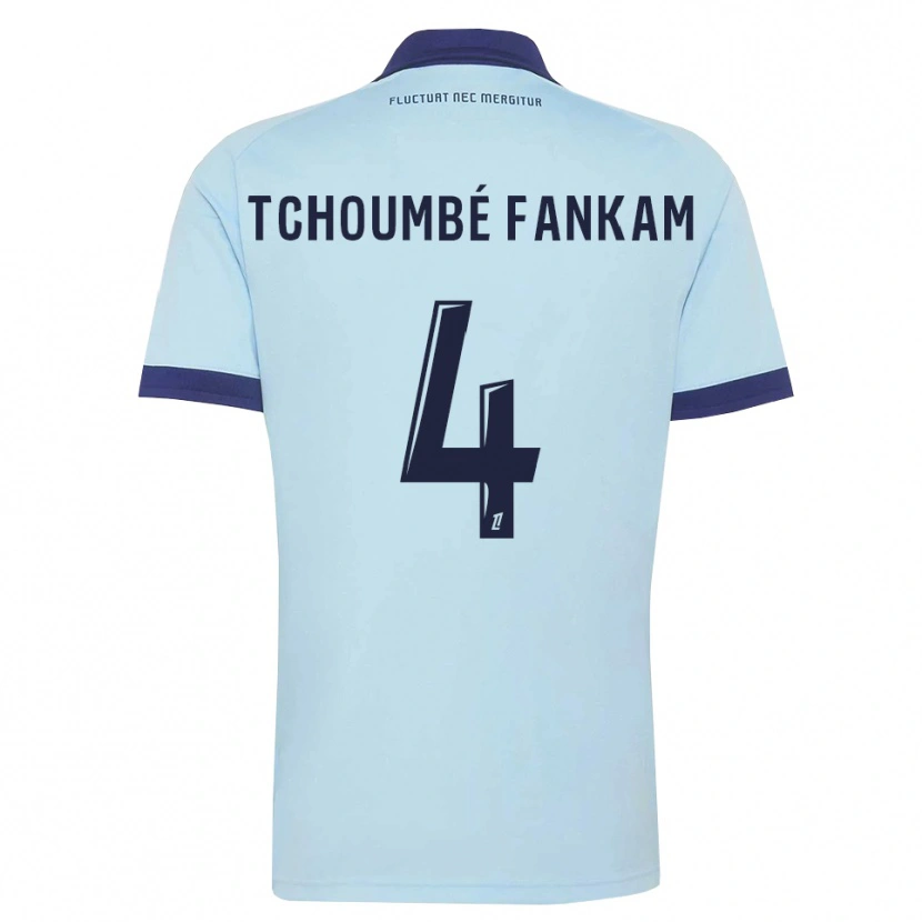 Danxen Damen Erwan Tchoumbé Fankam #4 Kornblumenblau Schwarz Auswärtstrikot Trikot 2026/27 T-Shirt