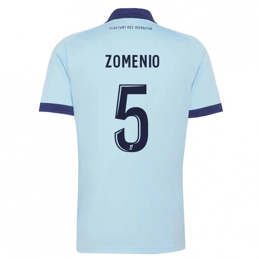 Danxen Damen Paco Zomenio #5 Kornblumenblau Schwarz Auswärtstrikot Trikot 2026/27 T-Shirt
