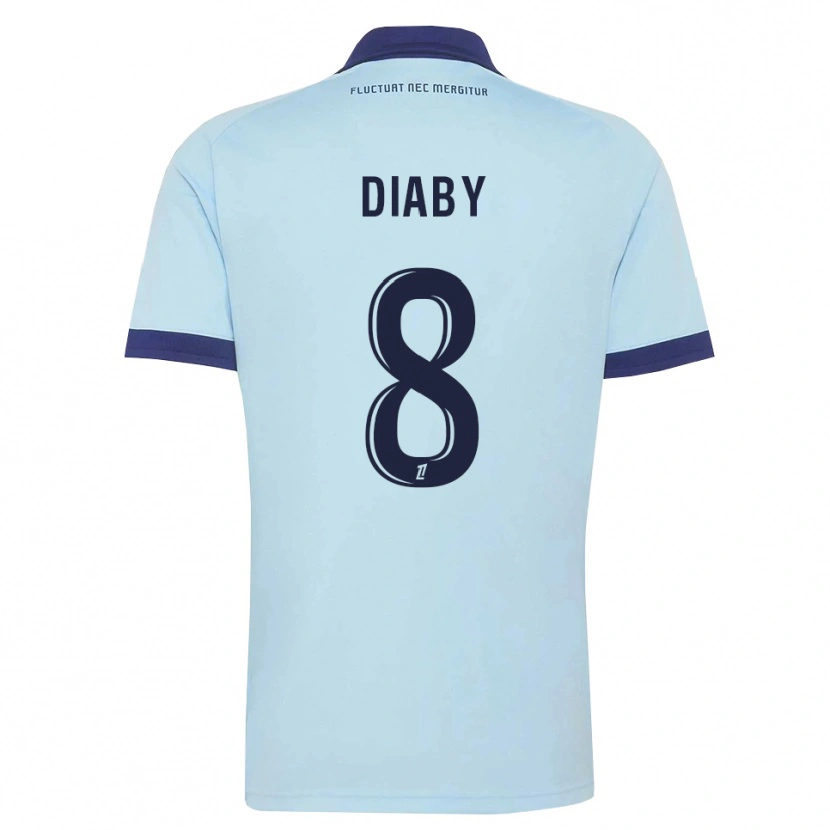 Danxen Damen Aboubakar Diaby #8 Kornblumenblau Schwarz Auswärtstrikot Trikot 2026/27 T-Shirt