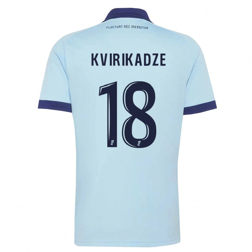 Danxen Damen Andria Kvirikadze #18 Kornblumenblau Schwarz Auswärtstrikot Trikot 2026/27 T-Shirt